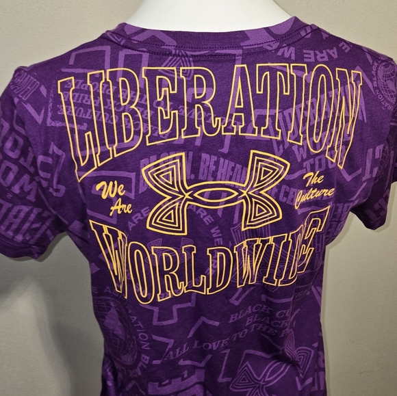 NWT UA UNDER ARMOUR Black History Month Liberation Short Sleeve Purple T-Shirt - Picture 5 of 7